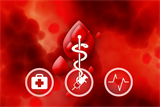 Blutspendeaktion roter Hintergrund